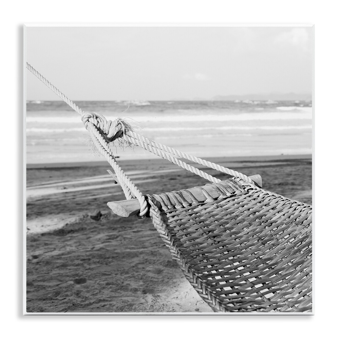 Stupell Industries Hammock Lounging by Shore Wall Plaque Art Design by LSR Design Studio